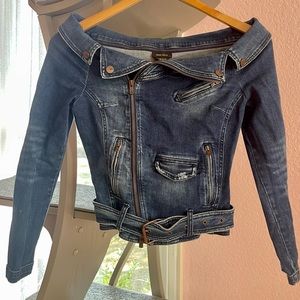 Miss sixty off shoulder jean top